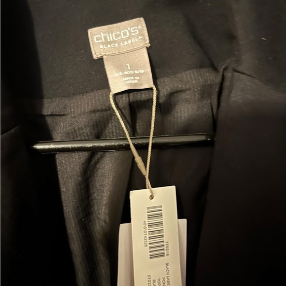 Chico’s Black Ponte Blazer NWT - Picture 7 of 8